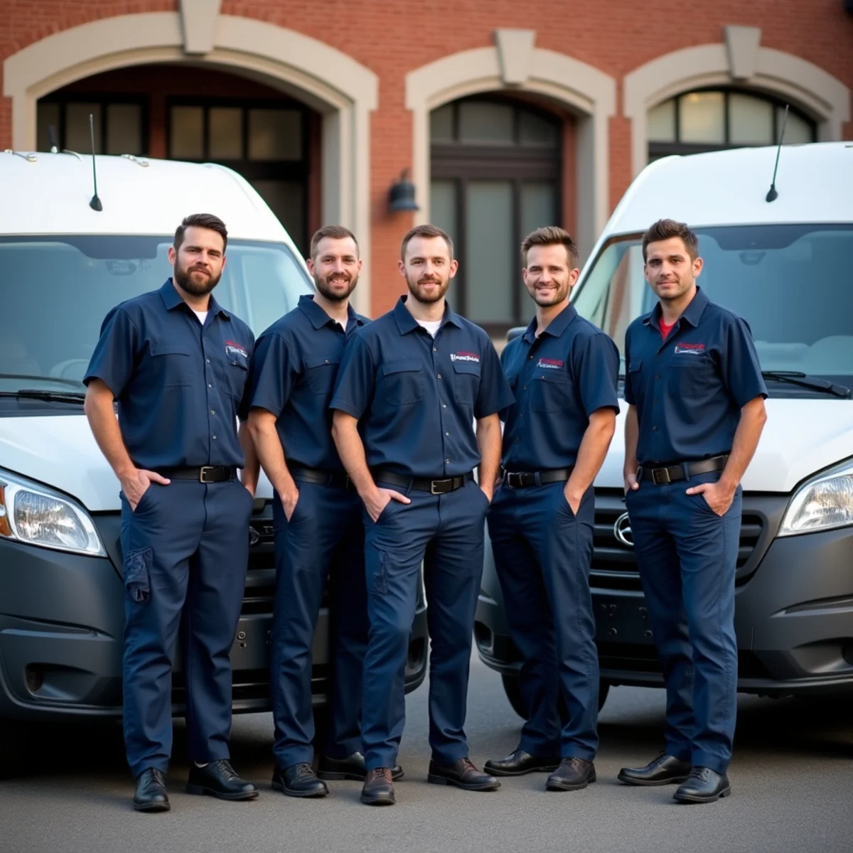 Licensed plumbing team and service trucks serving Wilmette, IL