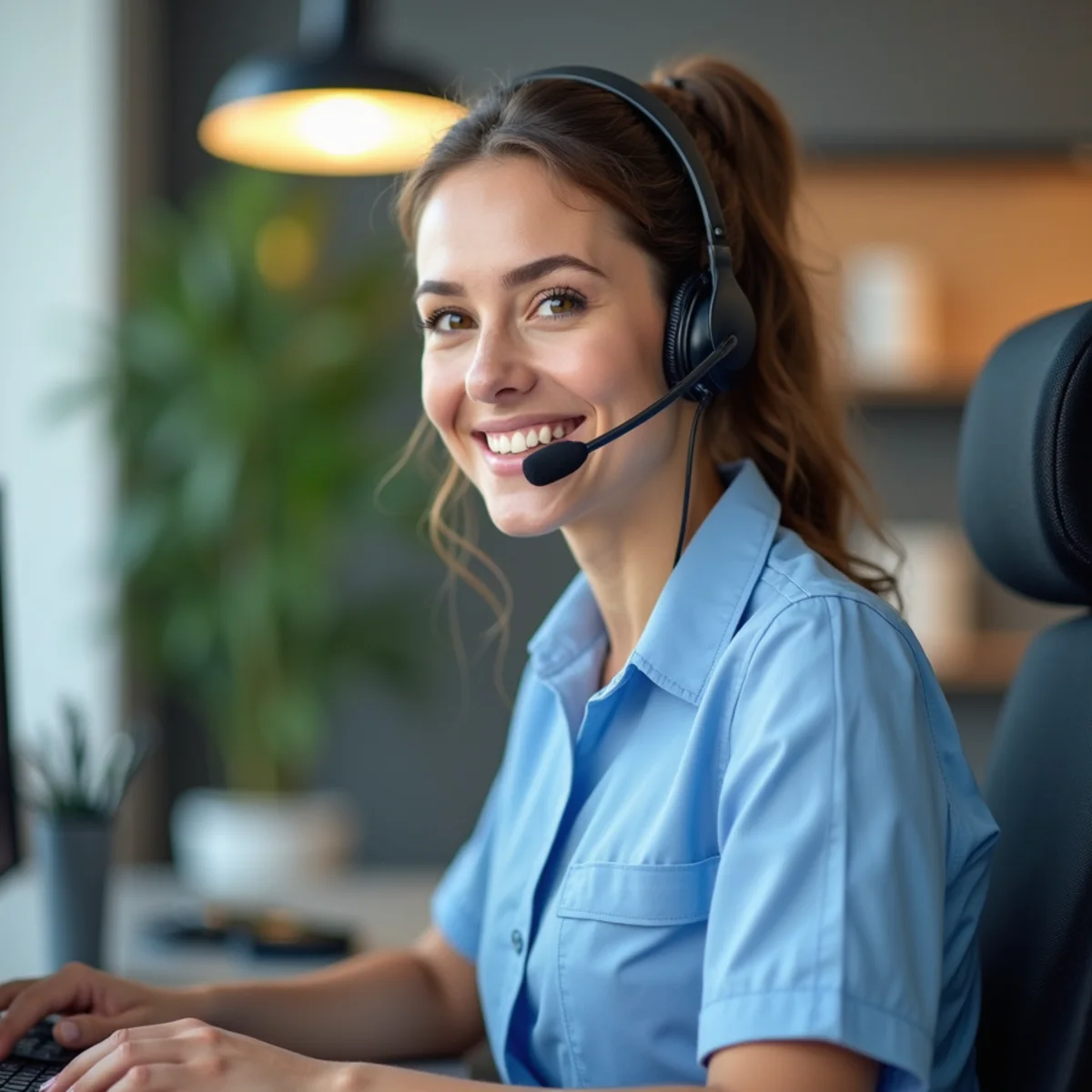 Customer service coordinator answering 24/7 emergency plumbing hotline